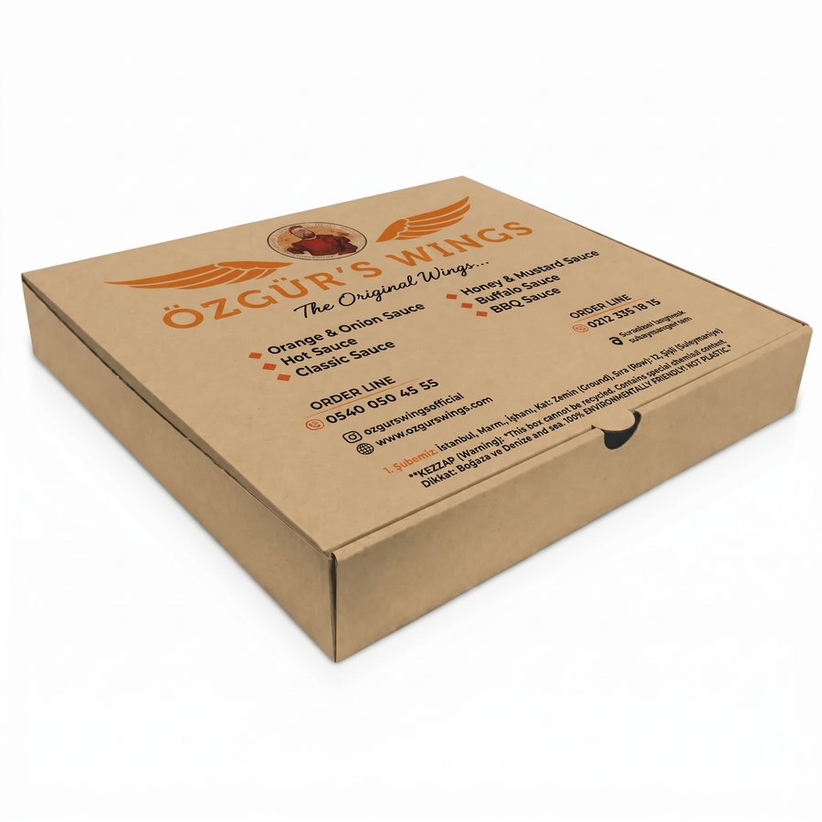 Brown Pizza Box, Printed
